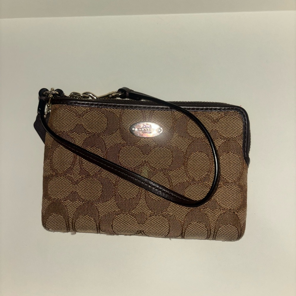 Coach Brown Wristlet